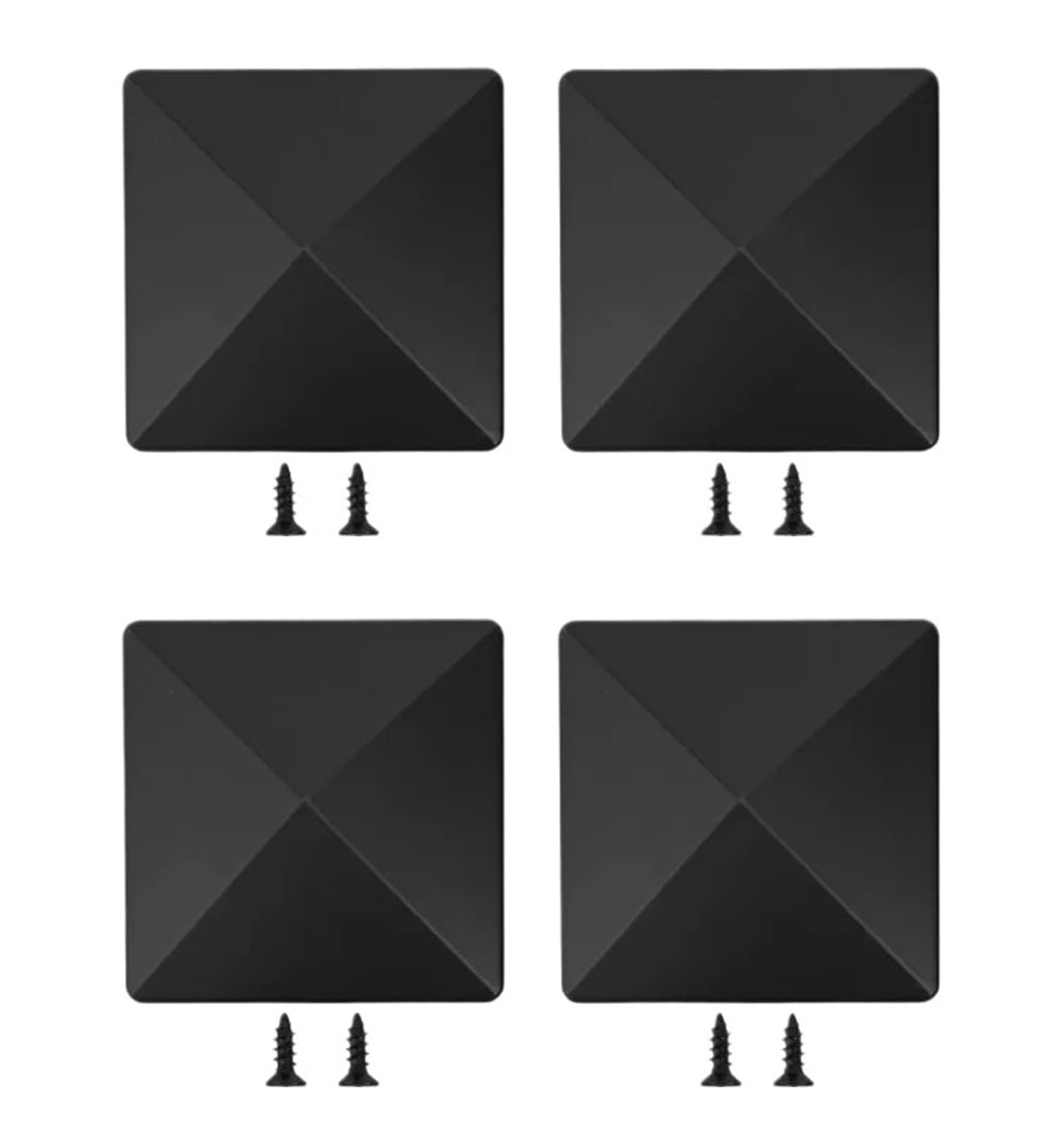 Irgvjifr 4Pcs Fence Posat Cap 4X4 Inches Fence Post Cap Heavy Duty Construction Pyramid Design For Courtyard