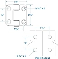 Vista 7 de Seachoice Bisagra de fricción de barril central