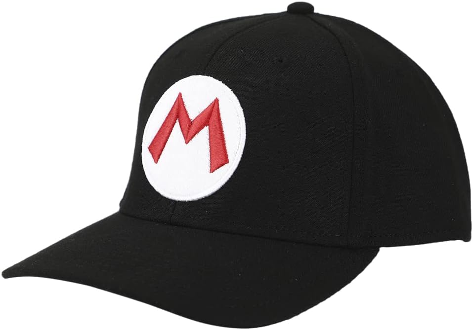 Super Mario Bros Mushroom Kingdom Woven Patch Cotton Twill Structured Cap