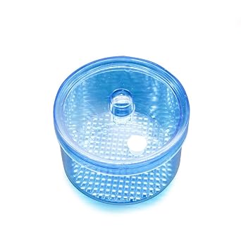REEHUT Blue Bur Holder Cleaner Burs Cleaning Sterilization Soaking Box with Strainer Cover