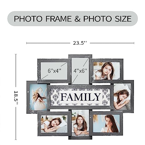 HELLO-LAURA-Family-Picture-Frames-Collage-Wall-Decor-8-Opening-Collage-Picture-Frames-for-Wall-4×6-Picture-Frame-Photo-Collage-Frame-Wall-Hanging-Gallery-Frame-for-Living-Room-Bedroom-Grey HELLO LAURA Family Picture Frames Collage Wall Decor 8 Opening Collage Picture Frames for Wall 4×6 Picture Frame Photo Collage Frame Wall Hanging Gallery Frame for Living Room Bedroom Grey