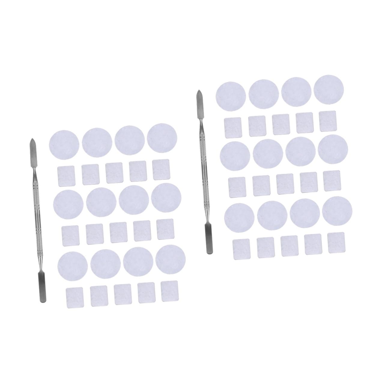 FOMIYES112 Pcs Makeup Palette Square Empty Eyeshadow Nail Tools for Nail Art Manicure Tools Mixing with Spatula Make up Kit Round Magnet Magnets Double Head Aluminum Plate Stainless Steel