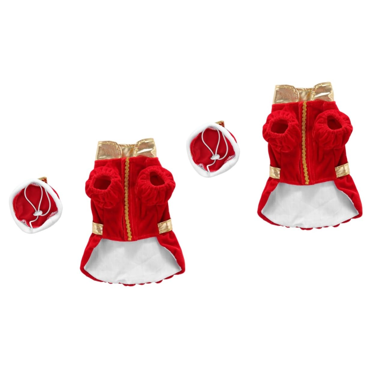 Vêtements de chat de noël anti-stress Mipcase avec déguisement de chef pour chien léger