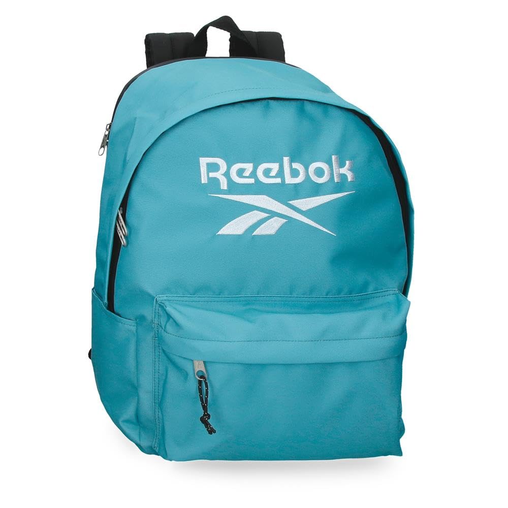 Reebok Boston Laptop Backpack Double Compartment 15.6" Inches Turquoise Blue 31x44x15 cm Polyester 20.46L by Joumma Bags