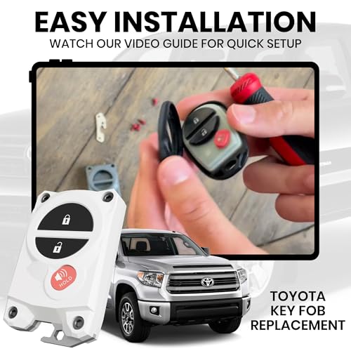 Image of for Toyota Key Fob Cover with Built-in Bottle Opener - Rugged Protective Shell for Tundra (2007-2017) & Tacoma (2005-2015) - Enhanced Grip & Durability - Key Fob Replacement Shell - Custom Colors
