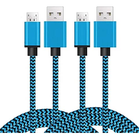 Micro USB Android Phone Charger Cable, 2pack 6ft Fast Quick Charging Cord for Moto E5 G5 G6 Play, Alcatel 1B 1C 1L 1S 1V 1X 1SE 3L 3X(2020), Kindle Fire HD 7 8 10 Tablet, PS4 Controller Pro Slim Cover