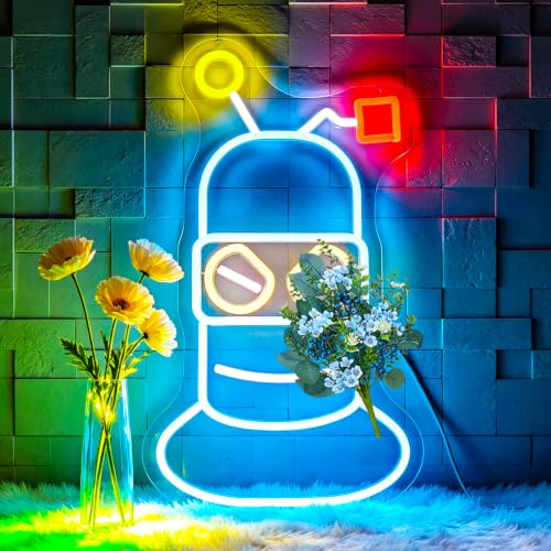 Image of Robot Neon Signs for Wall Decor LED Sign Neon Lights Game Room Decor