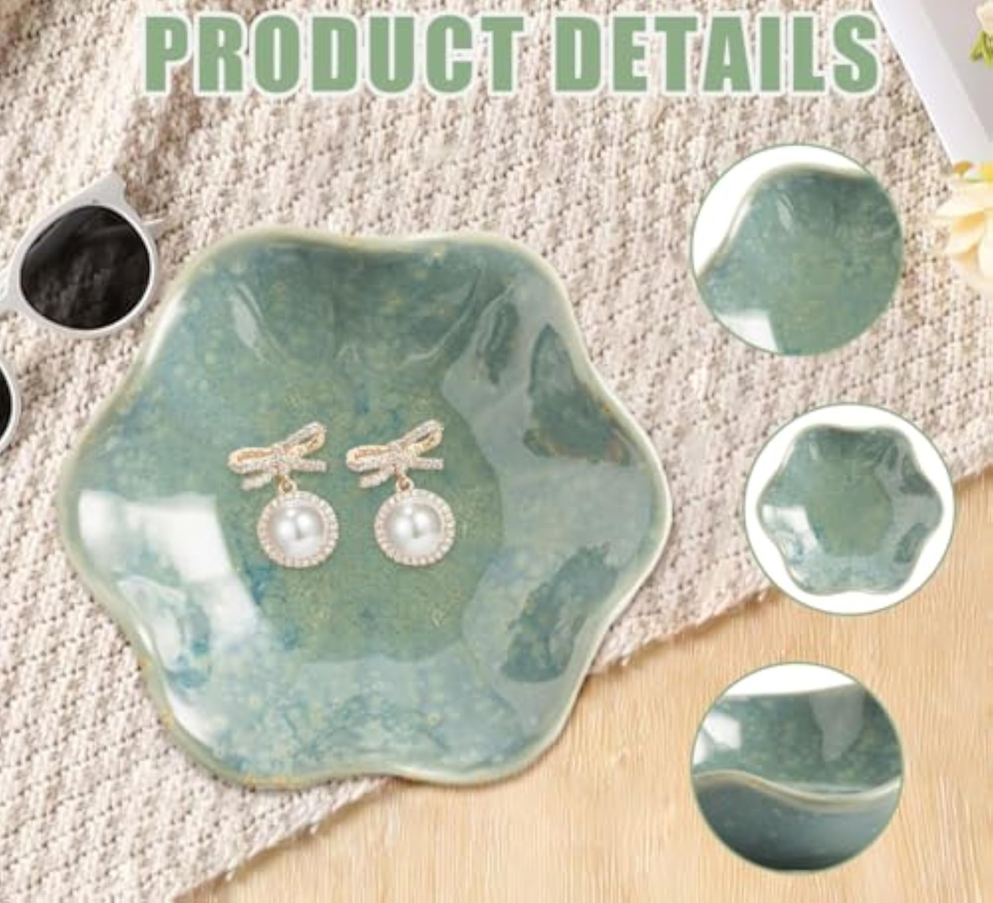 Ceramic Jewellery Box and Decorative Trinket Tray