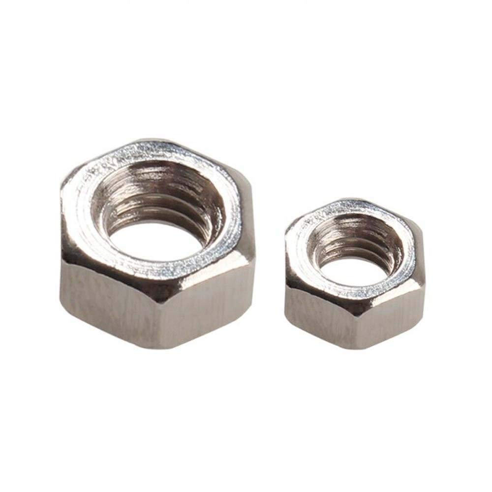 Hex Nut, 100pcs M5 Carbon Steel Hex Full Nuts DIN934(M4)