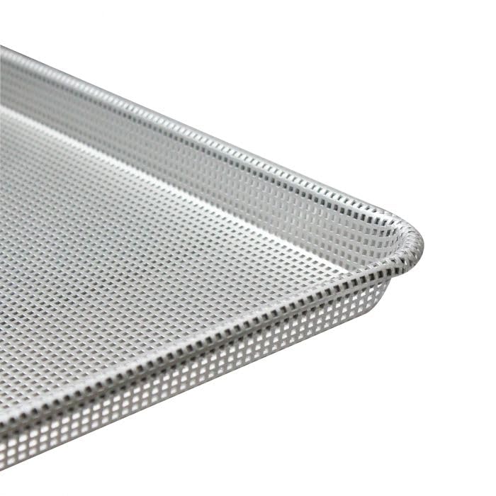 Full Size 16 Gauge Fully Perforated Sheet Baking Pan Wire in Rim Aluminum Bun Pan Professional Commercial and Industrial Grade