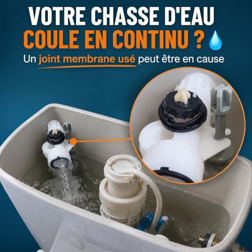 LOT 2 JOINTS MEMBRANE AVEC INSERT POUR ROBINET FLOTTEUR BATI-SUPPORT TOILETTE WC MÉCANISME DE CHASSE D'EAU | STOP FUITE | REMPLACEMENT COMPATIBLE AVEC SIAMP CLASSIC SWITCH OPTIMA COMPACT ETC… – vue 6