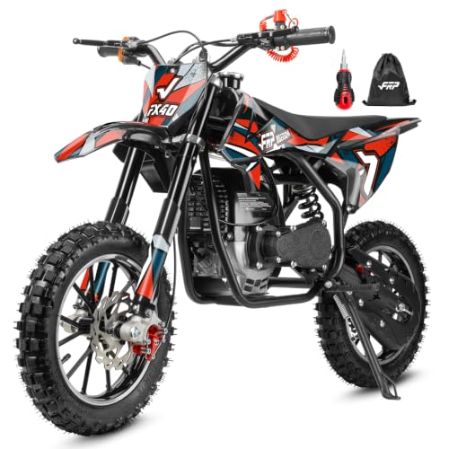 FRP FX40 Gas Dirt Bike For Teens 40cc 4-Stroke Dual Disc Bra...