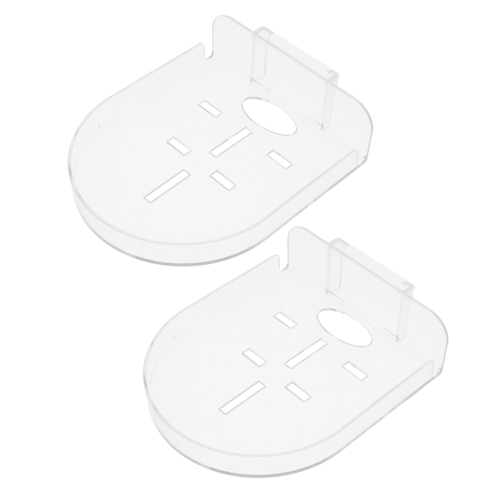 CIYODO 2pcs Wall Mount Tray Security Camera Wall Shelf Baby Monitor Shelf Mini Speaker Floating Shelf Clear Camera Storage Rack for Small Spaces