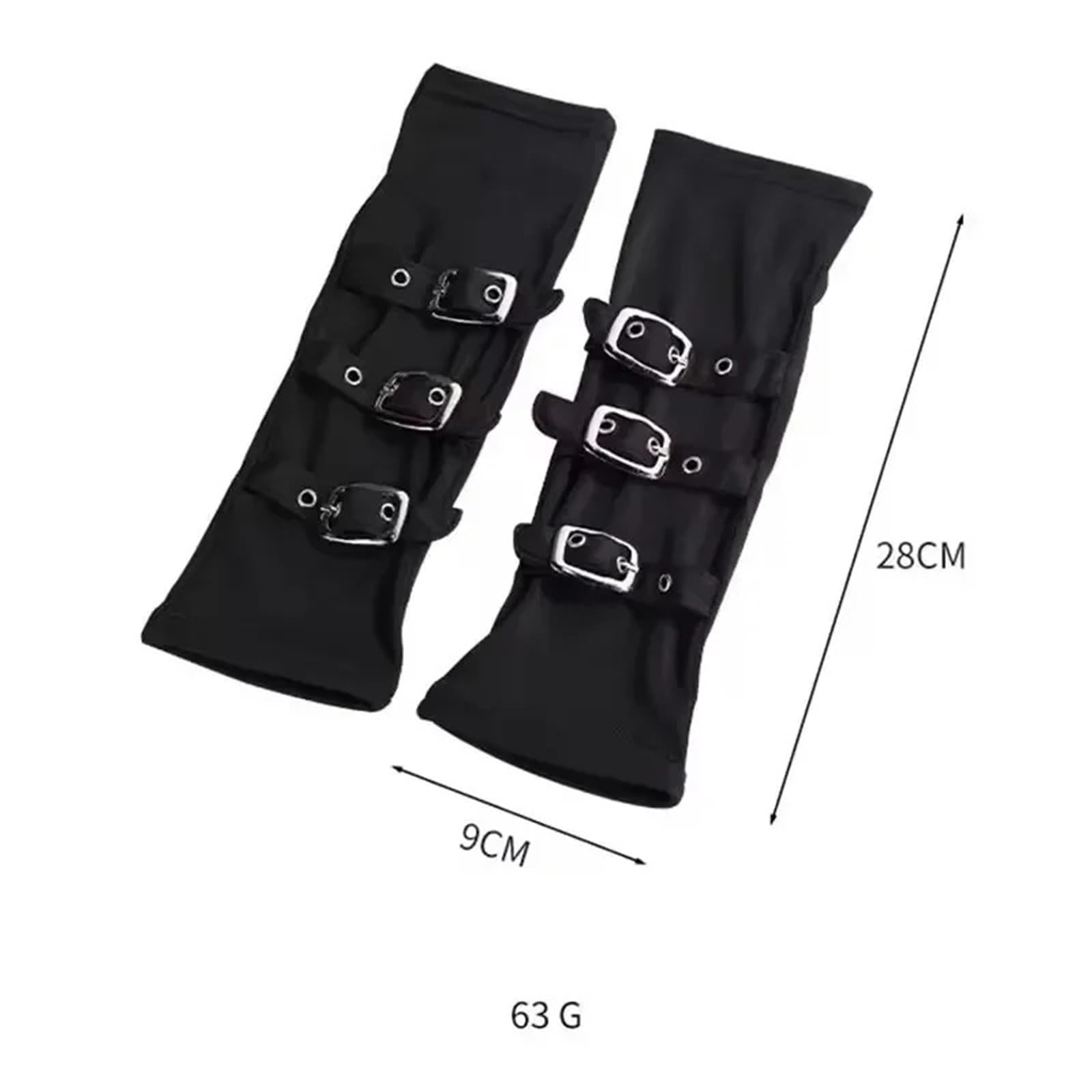 Guantes sin Dedos de Licra con Hebillas y Estilo Punk for Mujer, Estilo Lolita, for Cosplay, actuaciones en Escenario, Baile Callejero. para Mujeres para Cosplay, Fiesta, Carnaval