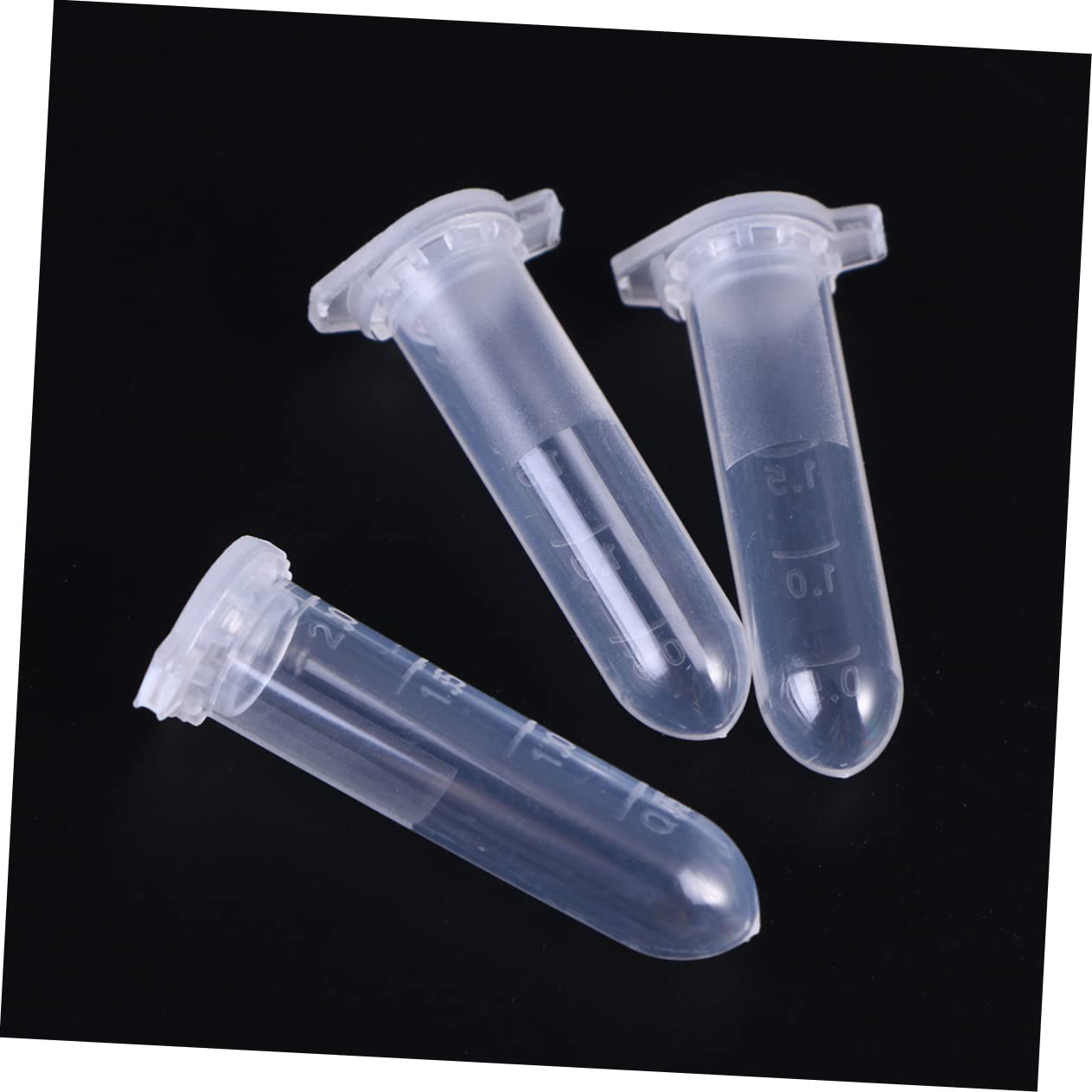 PRETYZOOM Tubo de Centrífuga de 2ml con Escala y Base Redonda, Plástico Blanco, Tapa Flexible, 1000 Piezas, para Muestras y Uso en Laboratorio