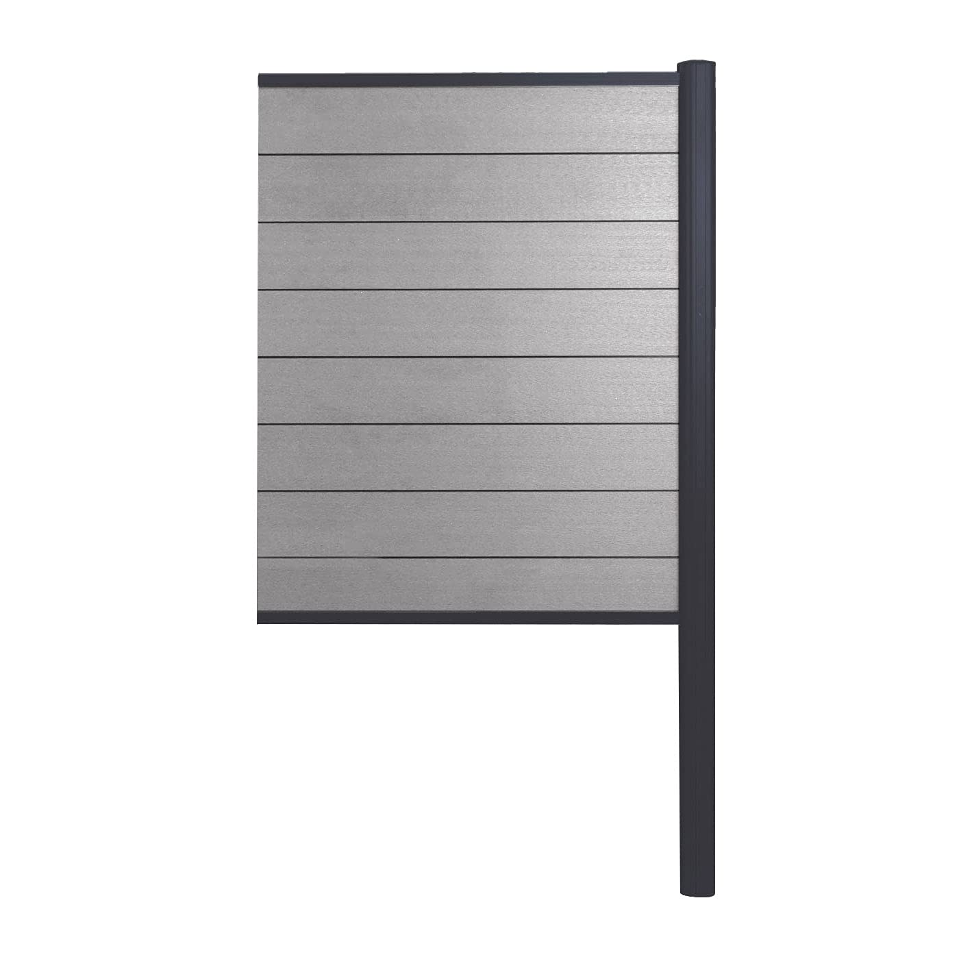 Mendler WPC-Sichtschutz Sarthe-AM Erweiterungselement schmal 95cm - grau