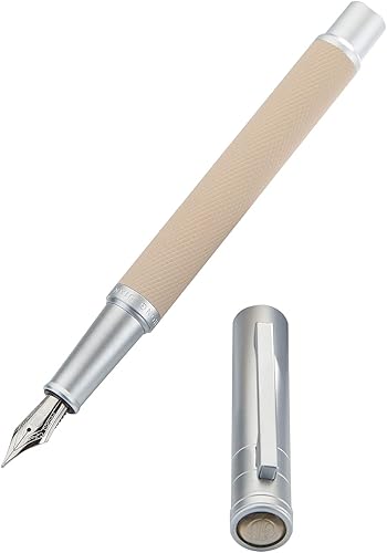 Miniatura 165 de Hongdian Black Forest - Pluma estilográfica de punta media, diseño clásico con convertidor y estuche de metal Negro -,Azul,Latón,Fibra de