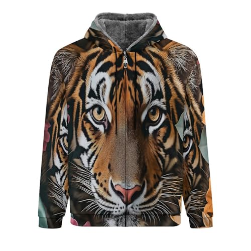 Manteaux chauds épais à manches longues veste polaire homme sweat à capuche avec cordon d'hiver