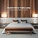 Modern Table Lamp Set of 2 Touch Control, Silver Mirror Big Diamond Crystal Bedside Lamp with USB C+A Ports, 3-Way Dimmable Mirrored Nightstand Lamps White Fabric Shade for Living Room Bedroom