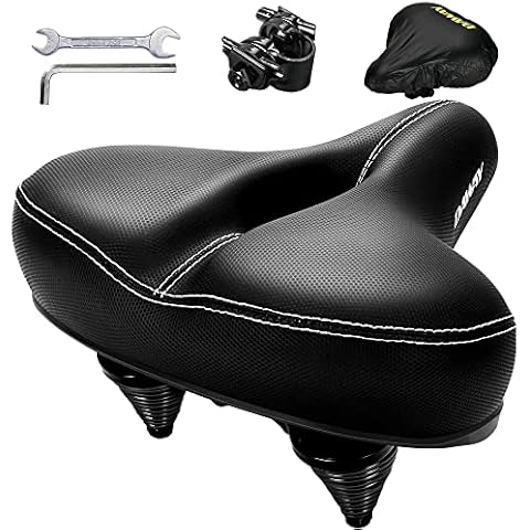 DAWAY Most Comfortable Bike Seat - C30 Oversized Extra Wide Exercise Bicycle Saddle, Soft Foam Padded, Universal Fit for Peloton, Road, Stationary, Mountain, Cruiser Bikes, Gift for Men Women Seniors Cover