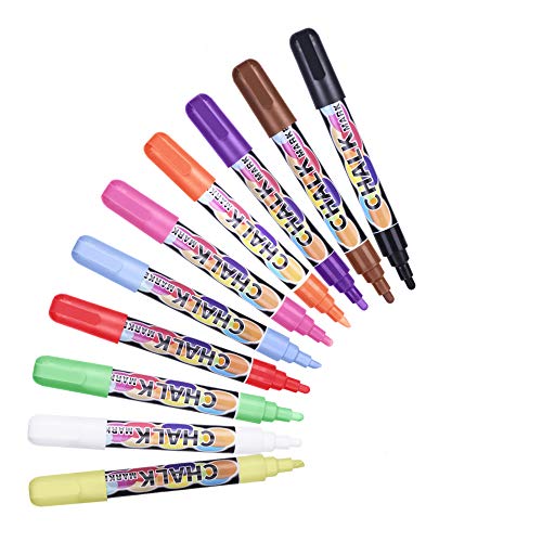 DTOL Dry Erase Markers, Shuttle Art 10 Colors Magnetic Whiteboard Markers with Erase, Fine Point Dry Erase Markers Perfect For Writing on Whiteboards, Dry-Erase Boards, Mirrors for School Office Home