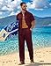 COOFANDY Men's Shirt and Pants Set Casual Summer Outfits for Men Beach Vacation Outfits