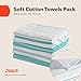 Zeppoli Classic Kitchen Towels - 6 Pack 100% Natural Cotton Towel Set, Reusable Wash Cloths, Absorbent Dish Towels, Machine Washable Hand Towels, Kitchen Essentials, 20