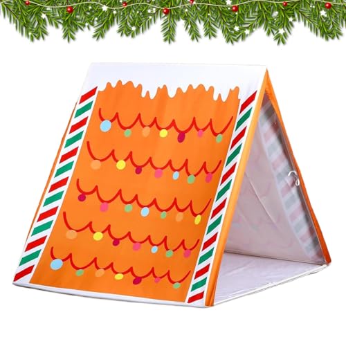 Tienda De Navidad De Pan De Jengibre - Tienda De Juegos Infantil Casa De Jengibre Para Navidad – Casita De Juegos Interior Exterior Desmontable Para Niños, Niñas, Niños – Decoración Fiesta De Invierno