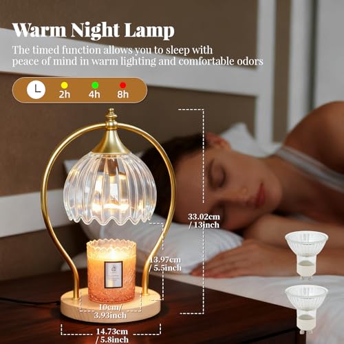 GOODBUY Candle Warmer Lamp with Timer - Dimmer Electric Candle Warmer for Jar Candles - Wax Warmer Unique Birthday Gifts for Women Mom House Warming Gifts New Home Room Decor by GOODBUY - Used condition - Image 4