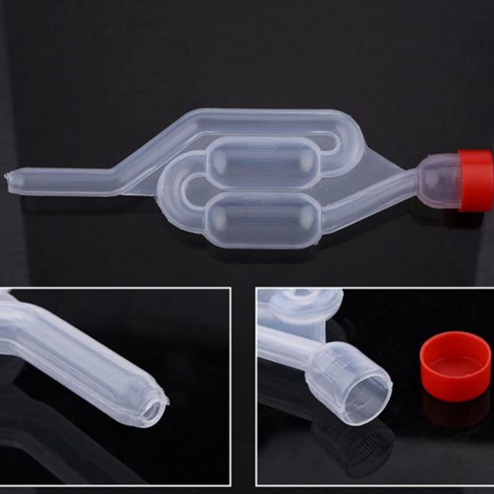 Kiuiom Tubes De Fermentation,Airlock Bubbler,Bonde De Fermentation,Fermentation Airlock 3PC Barboteur Fermentation pour Fabrication de Vin de Bière à Domicile Bubbler avec Couvercle