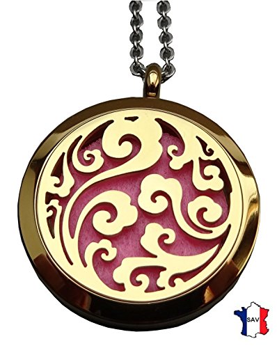 Preisvergleich Produktbild Schmuck Anhänger mit Duftspender oder ätherischen Ölen in 4 Farben, Magnetverschluss; PE03