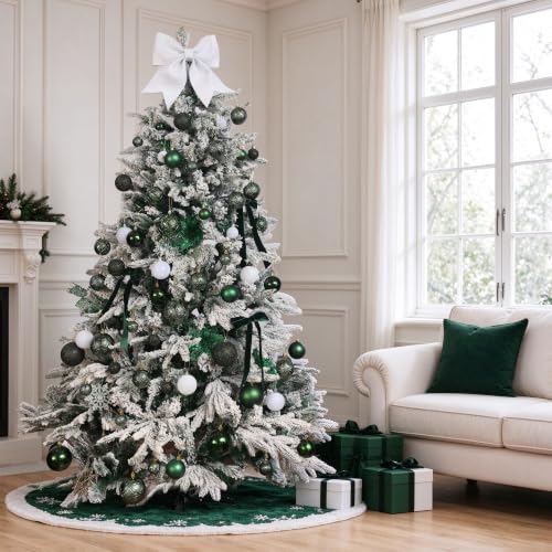 SZVRL Christmas Balls Ornaments -36pcs Shatterproof Christmas Tree Decorations with Hanging Loops for Xmas Tree, Holiday Party, Wedding & Indoor Home Decor,6 Styles in 3 Sizes (Army Green) - image 7