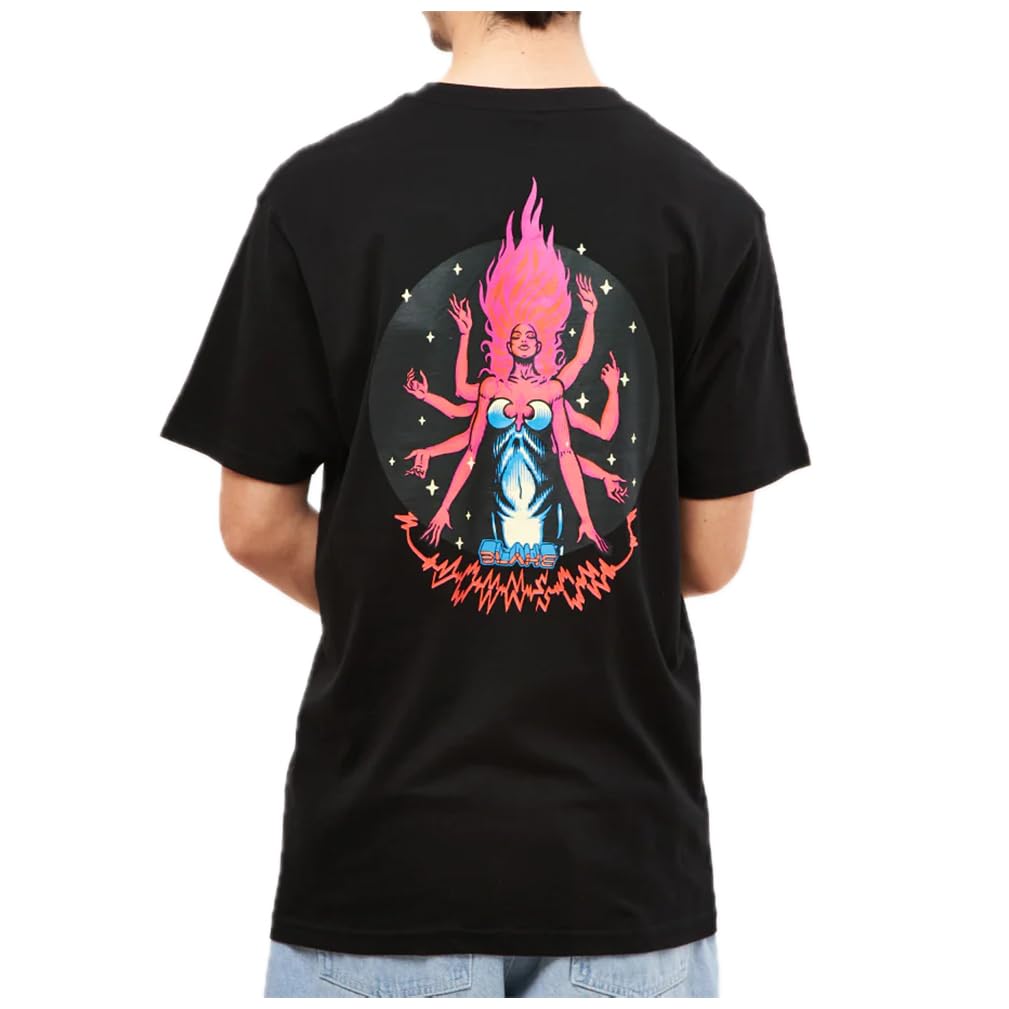 SANTA CRUZ Camiseta Jhonson Danger Zone Camiseta Manga Corta Hombre Negro Original 2024