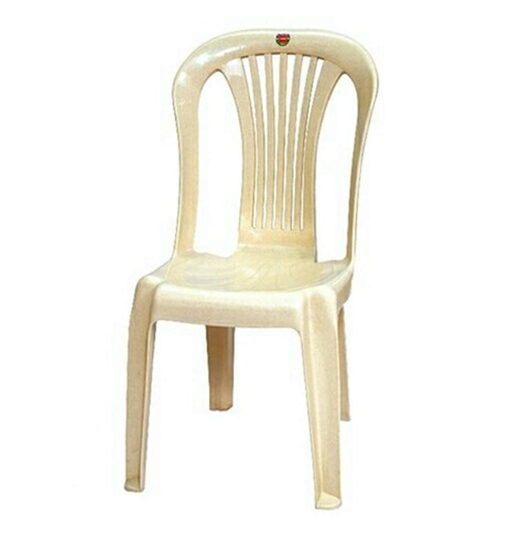Cello Plastic Sleek Chair Without Arm (Ivory)