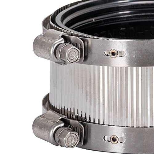 Image of Eastman 3 Inch No-Hub Coupling with Stainless Steel Clamps, 43405 (Pack of 4)