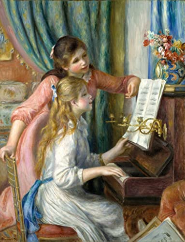 Affiche toile Deux jeunes filles au piano Renoir décoration murale 60x90cm