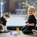 20 Stück Katze Spielzeug, Buntes kreatives Kunststoff Spiralfedern Spirale,Spielzeuge Spiralfedern Neuheit Haustiere Spielzeug Bunte Spiralfedern Spring Spirale für Katze – Bild 5