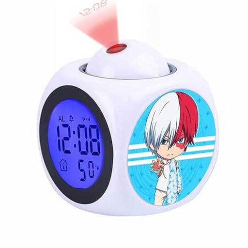 Reloj de alarma MHA Midoriya Izuku All Might Bakugo Katsuki Anime MHA electrónico digital inteligente para dormir y despertar con proyección, decoración para dormitorio de niños, regalos y presentes | Ya disponible en tu tienda friki favorita! En mundofriki.es!