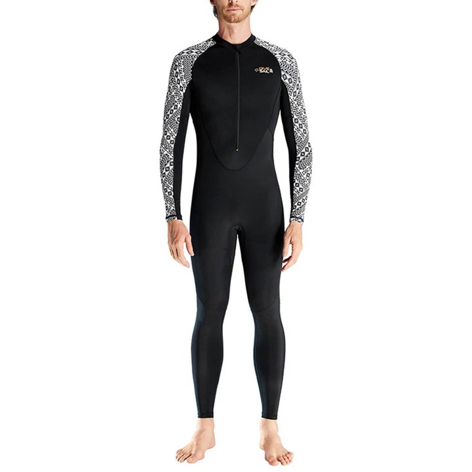 Traje de Surf Hombre Una Pieza Piscina Traje de Buceo Completo Hombre Ajustado Talla Grande Natacion Manga Larga Cremallera Playa Wetsuit para Surf Deportivo