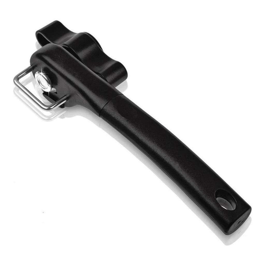Apriscatole Manuale - Apriscatole Professionale, Apriscatole Senza Bordi Taglienti, Design Ergonomico Antiscivolo Con Bordo Liscio, 20 * 6 * 4 cm, nero