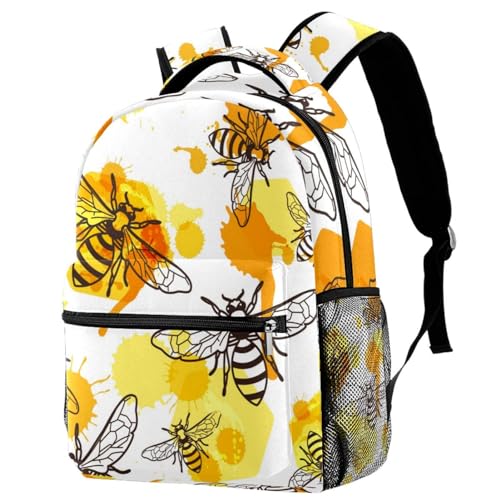 Sac à dos école aquarelle pour fille et garçon - Grand cartable scolaire ado multicolore