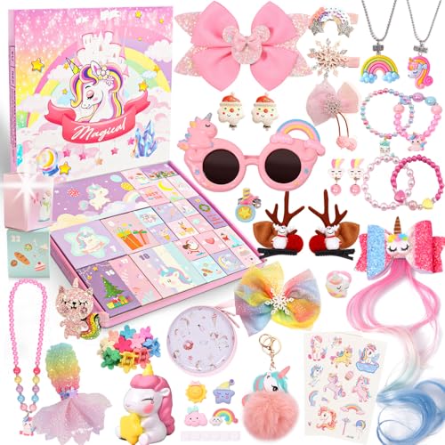 Advent Calendar 2025 Girls, Unicorn Advents Calendar 2025,Princess Girl Advent