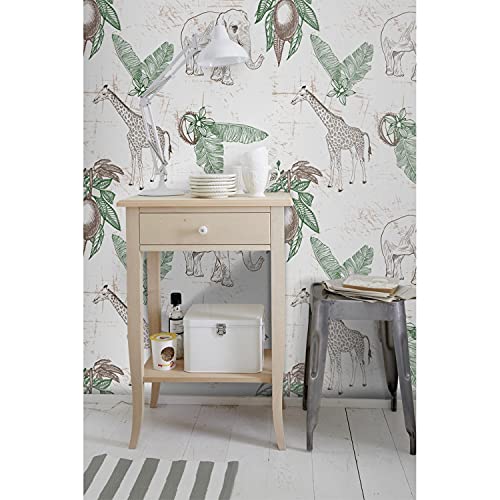 Papier peint entoilage de qualité supérieure motif girafe pour meuble et salon