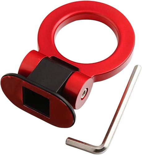 Gancho de remolque decorativo universal para cualquier automóvil, SUV, camión, no funcional, solo para decoración (rojo)