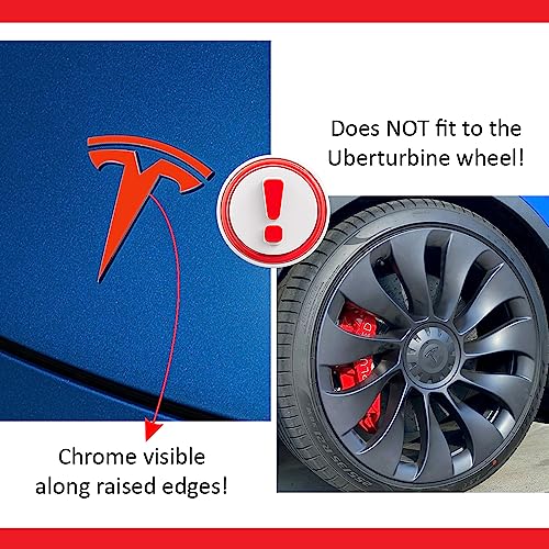Image of IPG Compatible with Model Y Decal Sticker (8 Logo Set) Overlay Stickers Do it Yourself Stickers Set Personalize Your Tesla (Orange)