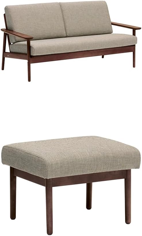 オールドカリモク karimoku ストライプ モケットアームレスシングル