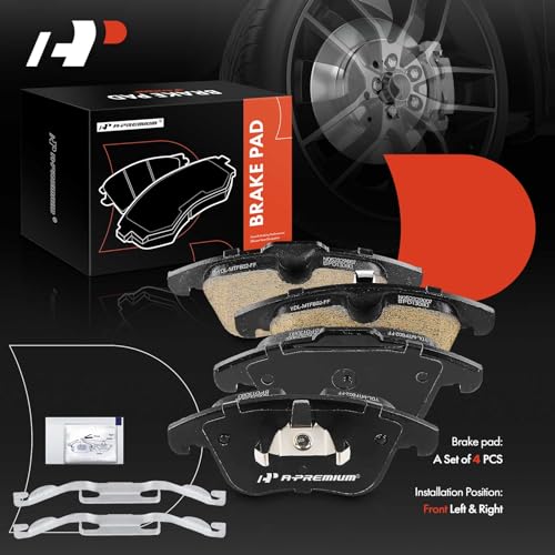 A-Premium Front Ceramic Brake Pads Set Compatible with Volvo S60 2011-2018, XC70 2008-2016, S80 2007-2016, V60 2015-2018, S40 2012, V70 2009-2010 & Land Rover LR2, Range Rover Evoque, 4-Pack by A-Premium - Image 6