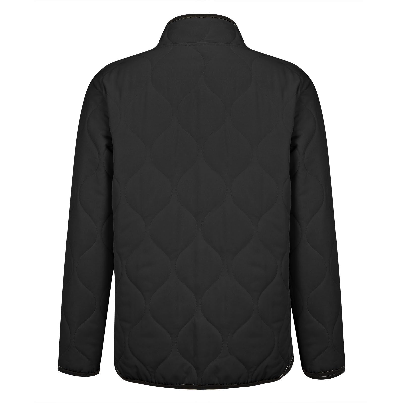 Veste matelassée légère pour femme - Grandes tailles - Veste demi-saison avec fermeture éclair - Veste d'hiver chaude - Doudoune surdimensionnée - Col montant - Veste polaire - Couleur unie - Veste de