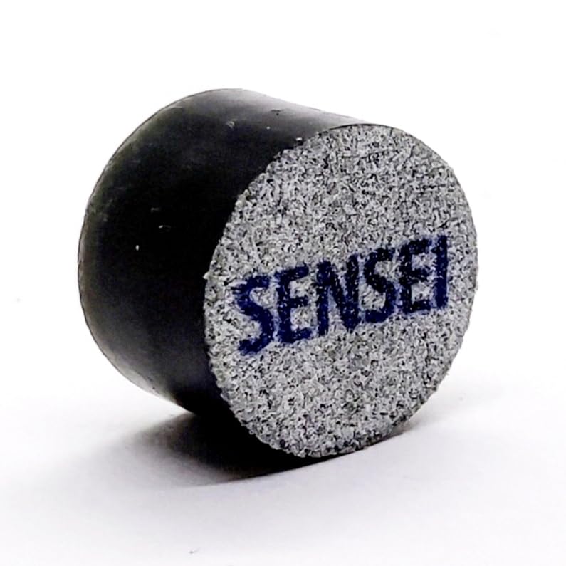 Sensei Extreme Billiard cue tip Premium cue tip for Pool Carom Russian Pyramid Snooker Billiard Warranty from 1 Month Made from Full Grain Leather 14 mm Professional Hard Billiard cue tip