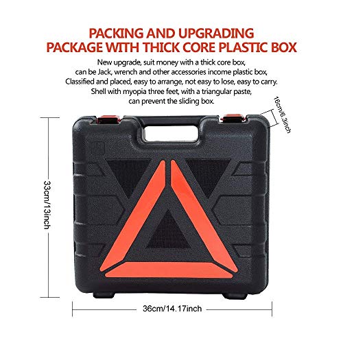 Marchinn 12V Dc 5 Ton Electric Car Jack Kit 3 In 1 Hydraulic Floor Jack With Tire Inflator Pump Led Flashlight And Electric Impact Wrench Car Repair Tool Kit For Car Suv Truck Lift Tire Change #TOP7